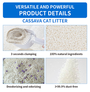 Lettiera per Gatti Melody Ecologica, Biodegradabile, ad Alto Assorbimento, Senza Polvere, in Cassava, 2,5 kg - Product Image 3