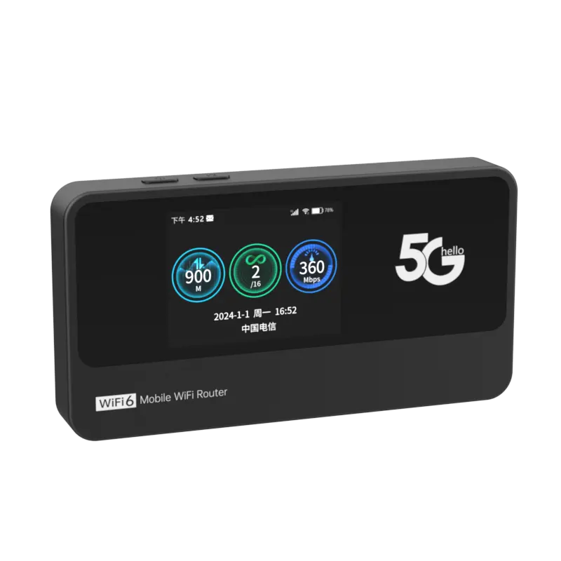 נתב כיס 5G WiFi נייד עם סוללה ומסך 2.4GHz 5.8GHz מיני נקודת WiFi לשימוש ביתי CPE חיצוני Plery M353