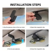 Support de lunettes pour pare-soleil de voiture, pince à lunettes de soleil, pince à billets et cartes, pince multifonction portable, accessoires intérieurs automobiles