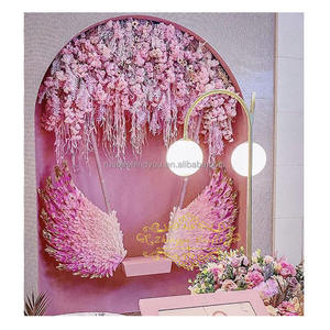 Décoration murale de mariage, toile de fond, ailes de cosplay, <span class=keywords><strong>ange</strong></span>, diable, fée, fleurs roses, décoration murale, ailes en plumes pour performance - Product Image 4