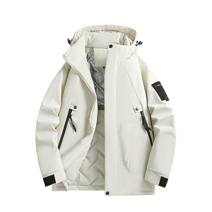 Chaqueta Impermeable con Capucha Desmontable, Elegante y Cálida para Invierno, Transpirable, Cortavientos, con Función de Control de Temperatura, Holgada y Cómoda - Product Image 5