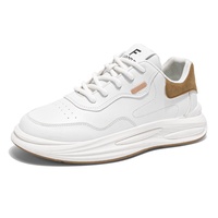 Chaussures décontractées de luxe pour hommes, doublure en coton, antidérapantes, semelle épaisse, respirantes, à lacets, baskets de sport blanches