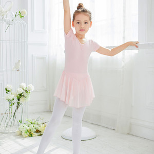 B8085 Nouveau style de tutu de danse classique pour enfants, justaucorps de danse classique à manches courtes avec jupe, danse classique pour filles - Product Image 4