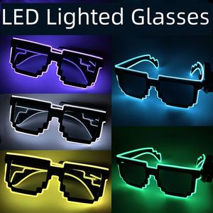 Gafas LED con Mosaico Brillante para Bares, Fiestas de Cumpleaños, Accesorios Creativos para Fotos, Ambiente Luminoso en la Oscuridad - Product Image 2