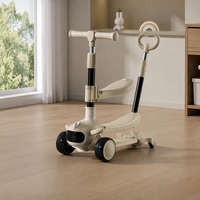 Trottinette Électrique Pliable à 3 Roues avec LED pour Enfants, en Plastique, Plusieurs Couleurs, pour Garçons et Filles