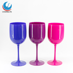 <span class=keywords><strong>Gobelet</strong></span> à vin en verre de <span class=keywords><strong>mariage</strong></span> en plastique coloré, de qualité supérieure, vendu en 10 pièces - Product Image 4