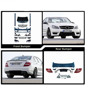 Kit Paraurti Anteriore e Posteriore W204 Look Aggressivo Stile C63 Kit Carrozzeria Completo per Mercedes Benz W204 2008-2010 Stile AMG - Product Image 4