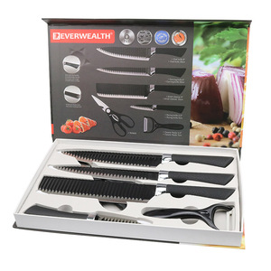 <span class=keywords><strong>Juego</strong></span> <span class=keywords><strong>de</strong></span> <span class=keywords><strong>Cuchillos</strong></span> <span class=keywords><strong>de</strong></span> Cocina Profesionales Forjados <span class=keywords><strong>de</strong></span> Acero Inoxidable, 6 Piezas, con Tijeras, Pelador y Caja <span class=keywords><strong>de</strong></span> Regalo - Product Image 2