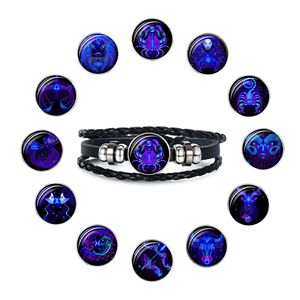 <span class=keywords><strong>Horoscope</strong></span> Corde Bracelet Lumineux Bijoux Lueur dans le Noir Astrologie <span class=keywords><strong>Chinois</strong></span> 12 Signe Du Zodiaque Bracelets - Product Image 3