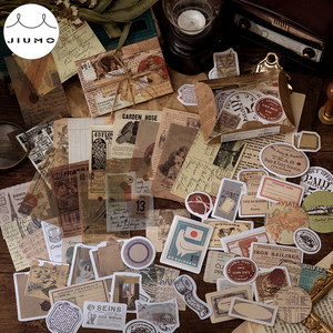 Sticker Stickers 8 Designs Mixed Material Boxed Sticker Retro Memory Room Series Diary Sticker Scrapbook Decorative Stationery Stickers JIUMO