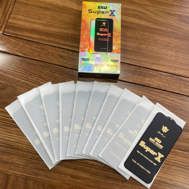 ESD Super X Tempered Glass Screen Protector Anti-Static Tempered Glass for iPhone Samsung and Xiaomi HD Clear Screen Protector