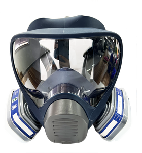 Masque respiratoire intégral avec cartouches filtrantes pour sulfure d'hydrogène, réutilisable, en TPU, protection contre la poussière et les gaz, pour utilisation dans la production chimique - Product Image 1