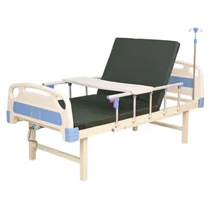 Stainless Steel Back Rest Hospital Bed With Air Mattress Removable ABS Head Board For Clinic Patient Use Cheap Price