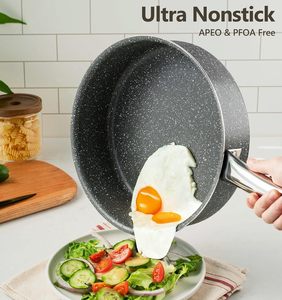 Homemory Sartén de aluminio antiadherente para carne, sartén grill, utensilios de cocina para cocina de inducción, venta al por mayor - Product Image 6