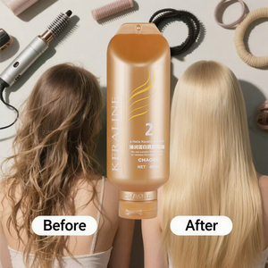 Crema Lisciante per Capelli alla Cheratina Brasiliana Senza Formaldeide, Anti-Crespo, per Capelli Lisci e Setosi di Lunga Durata, per Capelli Ricci/Grossi - Product Image 1