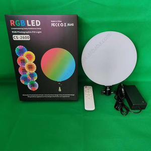 Lampe plate RGB d'éclairage d'ambiance pour selfie, forme ronde, RA80, pour photographie en gros - Product Image 5
