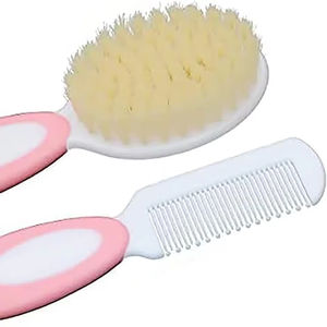 Набор для ухода за волосами младенцев: щетка и расческа с мягкой щетиной и нежным дизайном для ежедневного ухода за новорожденными - Product Image 2