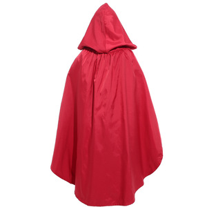 Capa Larga de Doble Capa para Niños, Disfraz de Halloween y Navidad, Capa Roja para Adultos con Capucha - Product Image 3