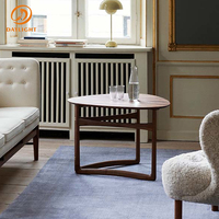Table basse pliante en teck moderne et élégante, nouveaux modèles pour café, restaurant, villa, hôtel, salon