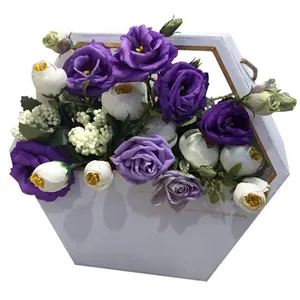 Di lusso appeso hexagon scatola regalo fiore scatole per i regali di san valentino