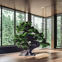 Grand arbre artificiel en pin bonsaï décoratif d'intérieur écologique de 170 cm, plante verte décorative d'intérieur, pin artificiel à vendre