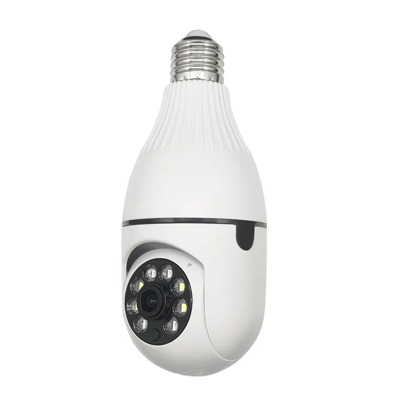 Indoor E27 Holder Night Vision Bulb Camera Mini 360 Cctv Wifi Security E27 Socket Lamp PTZ Light Bulb Icsee IP Camera