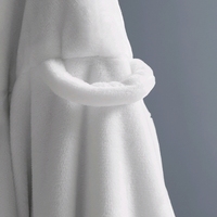 Peignoir de luxe double couche, tissu extérieur lisse, doublure en tissu éponge absorbant, robe de nuit confortable pour hôtel et vente en gros