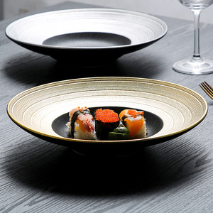 Moderno ristorante occidentale di lusso in ceramica ciotola di insalata e piatto di <span class=keywords><strong>Pasta</strong></span> Set di personalità creativa cappello di paglia Design per le feste - Product Image 2