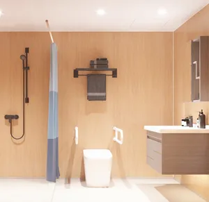 Cabina de baño Modular todo en uno, casa de inodoro prefabricada, para acampar, con baño