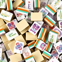 MUZHENG Venta al por mayor Directo de fábrica Marca de lujo moderna Mahjong portátil de acrílico tallado 160 fichas americanas para apuestas de casino