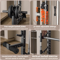 Machine Smith Professionnelle Tout-en-un, Entraîneur Multifonctionnel, Rack de Musculation, Équipement de Gymnastique à Domicile pour l'Entraînement de Force