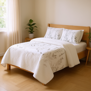 Copriletto Estivo Classico Bouti con Stampa Floreale, 100% Poliestere Lavabile, per Letti da 90-180 cm e Uso Interstagionale - Product Image 2