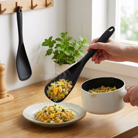 Spatule de cuisine antiadhésive en silicone de 12 pouces, cuillère multifonction pour servir, cuire, mélanger, remuer