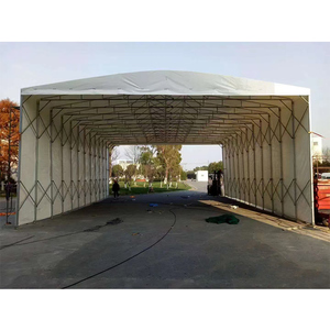 Outdoor Push and Pull Folding <b>Garage</b> <b>Carport</b> Steel Frame Trade Show Tent Large Warehouse Storage Shelter Tent - Product Image 5