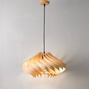 โคมไฟเพดานรูปทรงเกลียวสร้างสรรค์ สไตล์วบิซาบิ ย้อนยุค เหมาะสำหรับตกแต่งห้องนอน บาร์ โคมไฟไม้ - Product Image 5