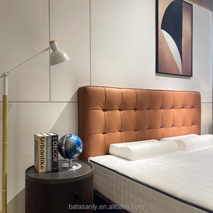 Casa camera da letto Set camera da letto moderna Design moderno <span class=keywords><strong>Deluxe</strong></span> letto matrimoniale in pelle letto appartamento Hotel letto - Product Image 6