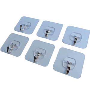 Wholesale Transparent Wall <b>Hook</b> Strong Seamless Adhesive <b>Hook</b> Household Holder Hot Sale - Product Image 1
