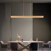 Lustre de restaurant haut de gamme minimaliste moderne lustre à bande créative villa lampe de table dîner suspension