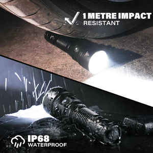 Lampe torche rechargeable USB 60W super lumineuse 5000 lumens avec longue autonomie, étanche IP44, en aluminium – Vente en gros - Product Image 5