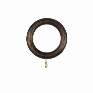 IDEAS WOOD LINE - Juego de 8 anillas para cortinas de madera color nogal - Product Image 1