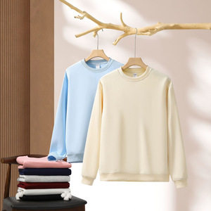 Produttori di Abbigliamento, Felpa Personalizzata 330 Grammi, Nuovi Stili Primavera-Autunno, <span class=keywords><strong>Tinta</strong></span> <span class=keywords><strong>Unita</strong></span> Minimalista, Maniche Lunghe, Collo Tondo - Product Image 2