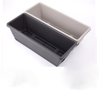 Pots de plantes rectangulaires en plastique, noir, Simple, de grande taille, pour jardin, plantation de légumes, vente en gros,