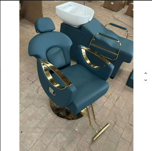 2026 New style Beige&Gold All Black Reclining Styling <b>Chair</b> <b>Salon</b> <b>Chair</b> Barber <b>Chair</b> for Hair <b>Salon</b> Metal <b>Beauty</b> <b>Salon</b> Furniture - Product Image 4