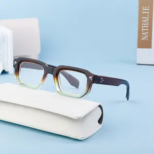 2024复古厚方形透明眼镜架男女蓝光电脑眼镜老花镜光学近视眼镜F