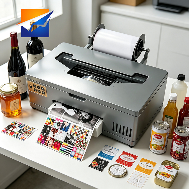 A4 Color Label Printer 6 Color Inkjet Sticker Printing Machine Roll to Roll Waterproof Bottle Product Label Printer