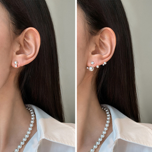 Orecchini a Perno Versatili in Ottone con Placcatura in Platino e Zirconia <span class=keywords><strong>Gioielli</strong></span> da Donna <span class=keywords><strong>Cielo</strong></span> Stellato Vendita all'Ingrosso - Product Image 2