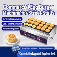 Machine à œufs et burgers électrique double zone 18 trous FC-18D 2000W+2000W, commerciale, antiadhésive, 220V