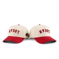Casquette de baseball tendance en coton à 5 panneaux avec logo brodé de haute qualité, style hip-hop, personnalisable, pour l'extérieur, en gros, OEM, Dot Dobby