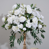 Z02 Bola de Flores de Cerezo de Seda Blanca de 60 cm, Centro de Mesa Artificial para Decoración de Bodas