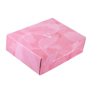 6X6X2 Custom Pink Corrugated Shipping Box For Picture Frames Good Price Cardboard Envelop Box
